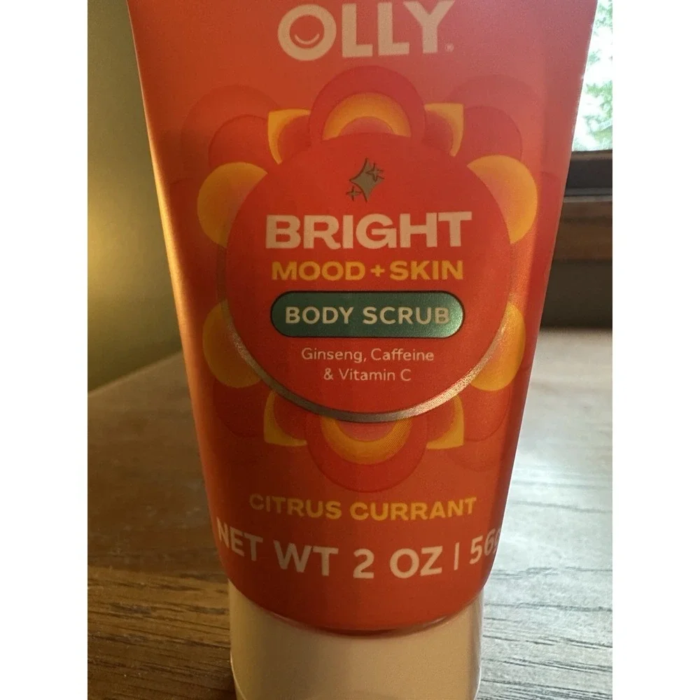 (2)OLLY Bright Mood + Skin Vitamin Infused Body Scrub,Citrus Currant Scent -2 Oz